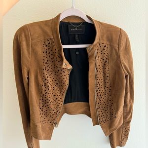 BCBG MaxAzria Faux Suede Cropped Jacket